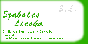 szabolcs licska business card